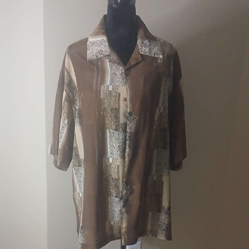 Mench Platinum Brown Paisley Shirt